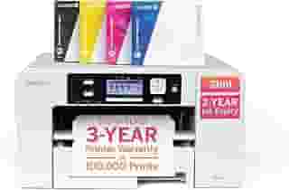 Sawgrass Pacote de impressora de sublimação SG500 | Inclui impressora profissional de sublimação de tinta com tintas SubliJet UHD de 31 mL e papel de sublimação TruePix | Conectividade Wi-Fi | Crie