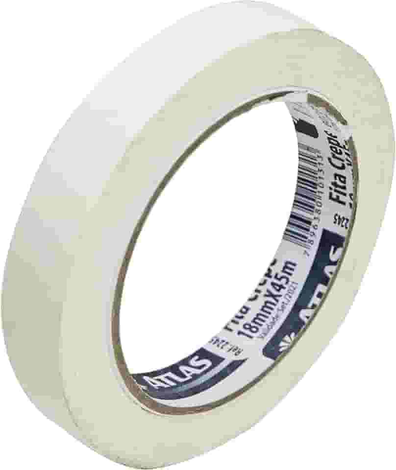 Atlas - Fita Crepe, Rolo de 18 mm x 45 Metros