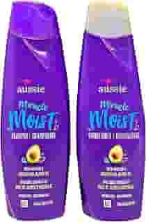 Kit Shampoo e Condicionador AUSSIE MIRACLE MOIST Avocado & Jojoba Oil (Imp. USA) 360ml cada