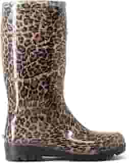 Bota Galocha Feminina Poá De Bolinha Cano Longo Preta Impermeável Leve