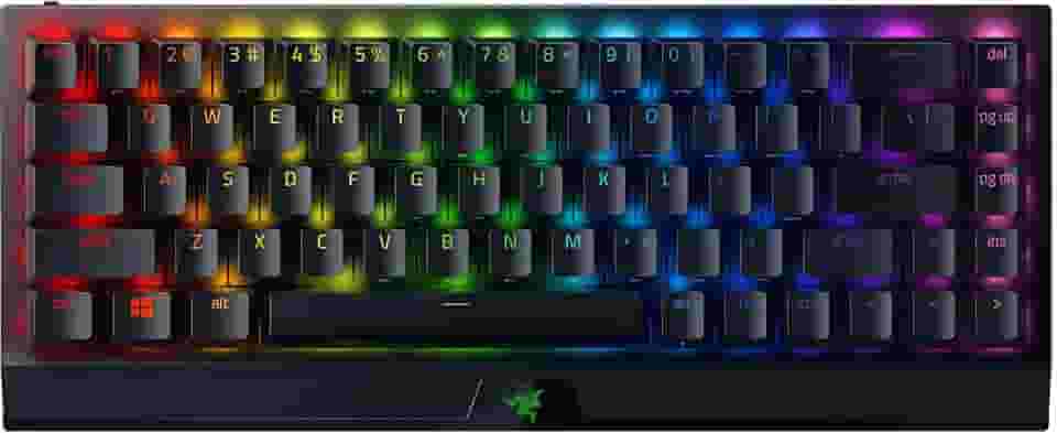 RAZER Teclado mecânico para jogos Blackwidow V3 Mini Hyperspeed (Green Switch) 65% sem fio (Rz03-03891400-R3M1)