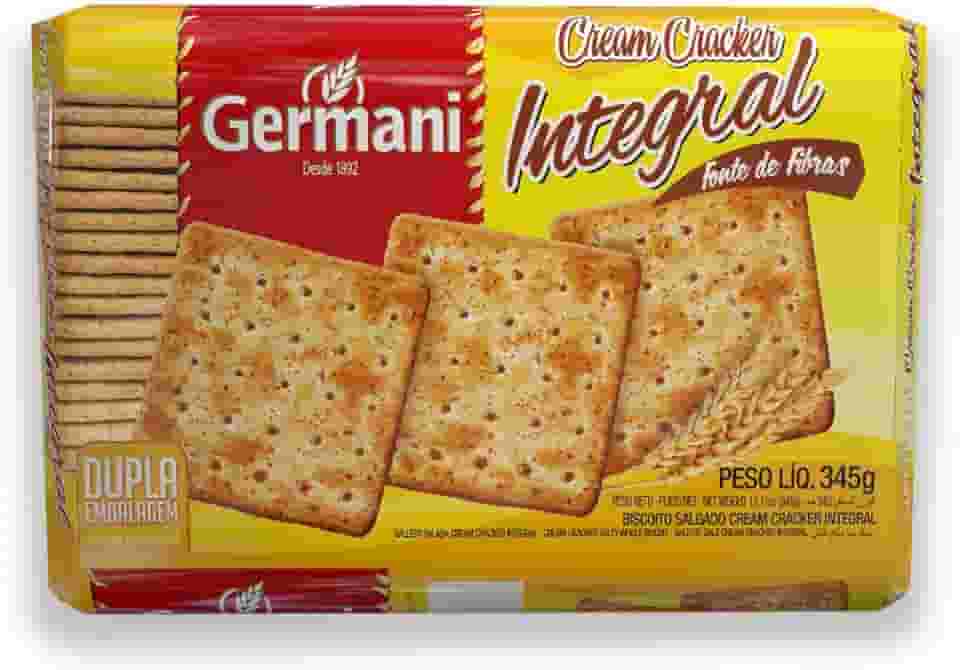 Biscoito Cream Cracker Integral Germani 345G, Germani Alimentos, Biscoito Salgado Integral Cream Cracker, Amarelo, Levinho, Fininho E Crocante, Receita Caseira Desde 1892