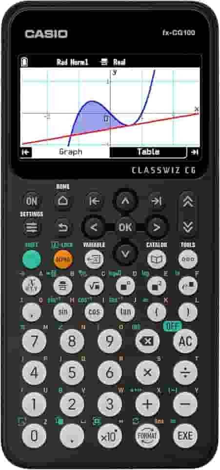 Casio Calculadora gráfica colorida fx-CG100 ClassWiz com gráfico 3D e Python | Tela grande de alta resolução, funções básicas e avançadas | Ideal para exames, STEM, programação e avançados