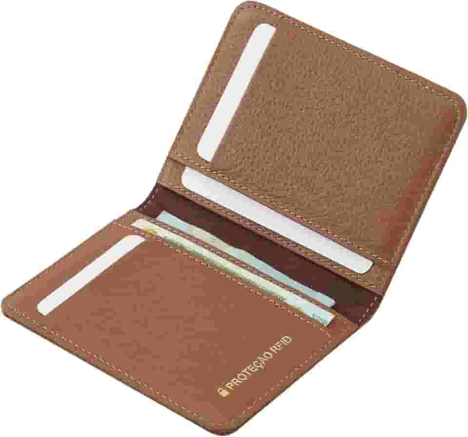 Carteira Masculina de Couro Bovino Legítimo com Proteção Antifurto RFID Couro50 661