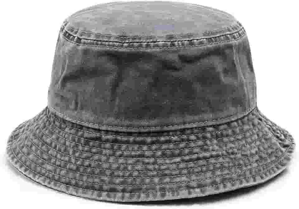 Chapéu Bucket Jeans Adulto Regulagem Unissex Pescador Proteção Solar Moda