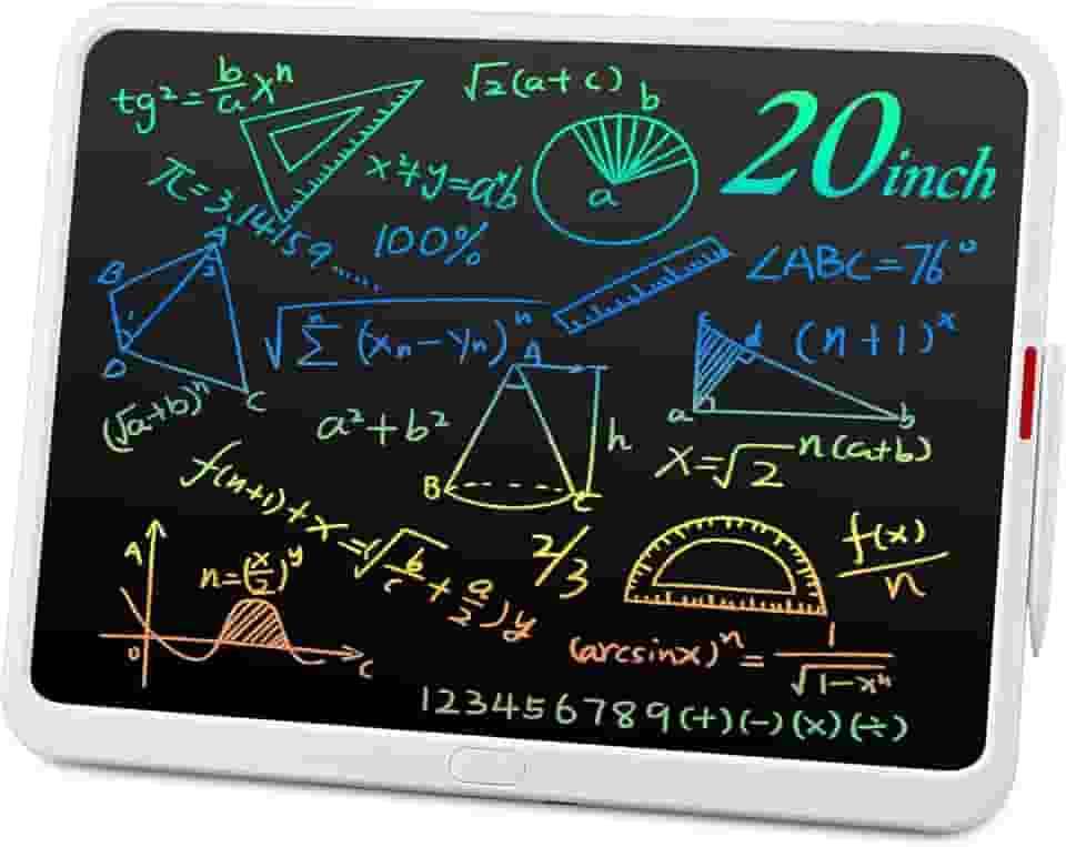 Tablet de escrita LCD, tablet de desenho digital de 50 cm, presentes de aniversário para meninos e meninas, bloco de desenho eletrônico recarregável para casa, estudo universitário e escritório