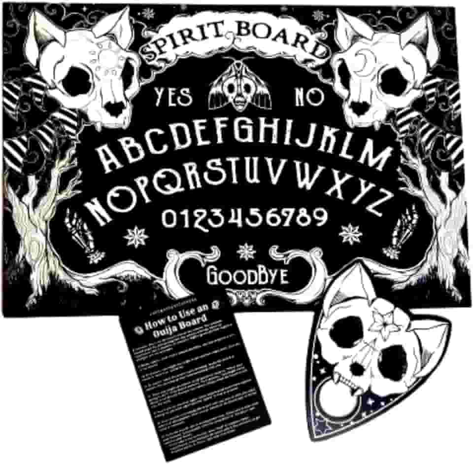 Halloween Spirit Calling Gothic Design Ouija Board Game for Spirit Hunt with Planchette and Detailed Instruction