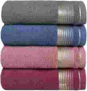 Kit 4 Toalhas de Banho Banhão Grossa Luxo Gigante Berlim 75x150cm (CORES 1)