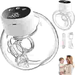 Bomba de Tirar Leite Elétrica Portátil, Bomba Extratora de Leite Mãos Livres, com 4 Modos e 12 Níveis de Sucção, Conforto Bombinha de Tirar Leite Eletrica, Sem BPA