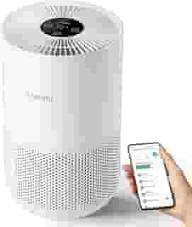 Xiaomi Purificador de ar Mi 4 compacto, verdadeiro sistema de filtro HEPA H13 de 3 estágios remove 99,97% dos poluentes tão pequenos quanto 0,3 mícrons, integração de casa inteligente, silencioso,