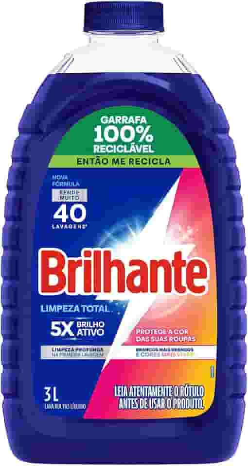 Brilhante Limpeza Total - Lava Roupas Líquido 3L