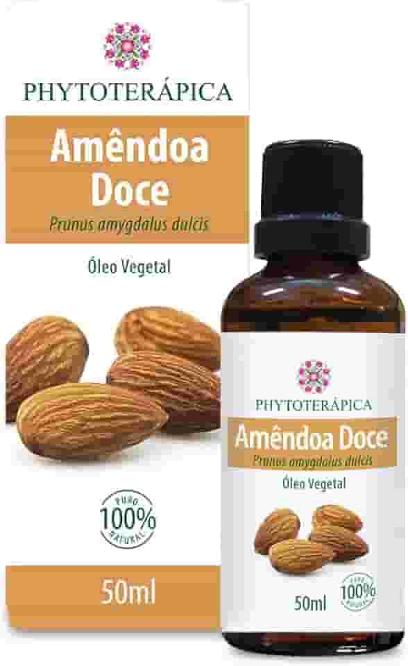 PHYTOTERAPICA - Óleo Vegetal de Amêndoa Doce - Para Massagem e Aromaterapia -Atua contra ressecamento da pele e cabelo, irritação e coceira, estrias e fragilidade das unhas - 100% Puro e Natural -60ml