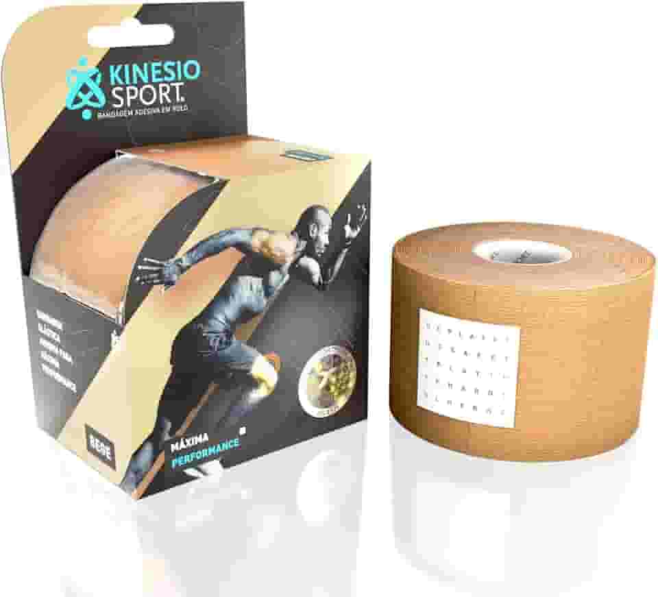 Bandagem Elástica Adesiva KinesioSport 6m x 5cm, Bege