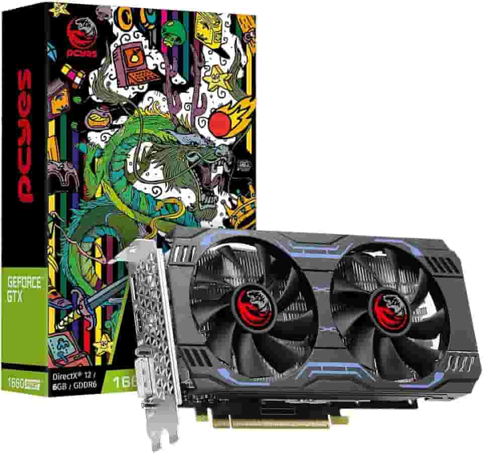 PLACA DE VIDEO NVIDIA GEFORCE GTX 1660 SUPER GDDR6 6GB 192BITS DUAL-FAN GRAFFITI SERIES - PA1660S6GR6DF – PCYES, Cor: Preto