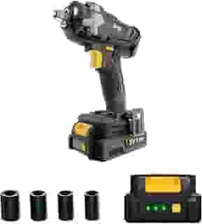 WAP Chave de Impacto à Bateria 1/2' 21V K21 CH01, com 4 Soquetes de Encaixe Quadrado, 350Nm 21VDC