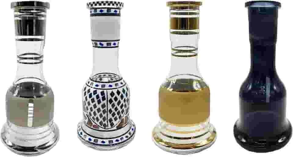 Vasos de vidro para narguilé de substituição para Khalil Mamoon Shisha (preto)