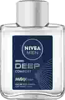 NIVEA MEN Loção Pós Barba Deep 100ml - Atua na recuperação da pele, ação antibacteriana, fórmula com carvão ativado, textura líquida