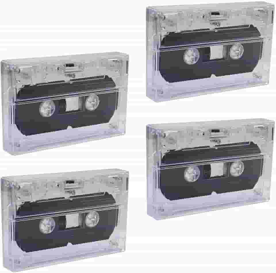 Bntyok 4 Peças De Fita Cassete Virgem Com Caixas, 30 Minutos, Reprodutor Gravação Áudio Magnético Para Discurso Musical Padrão