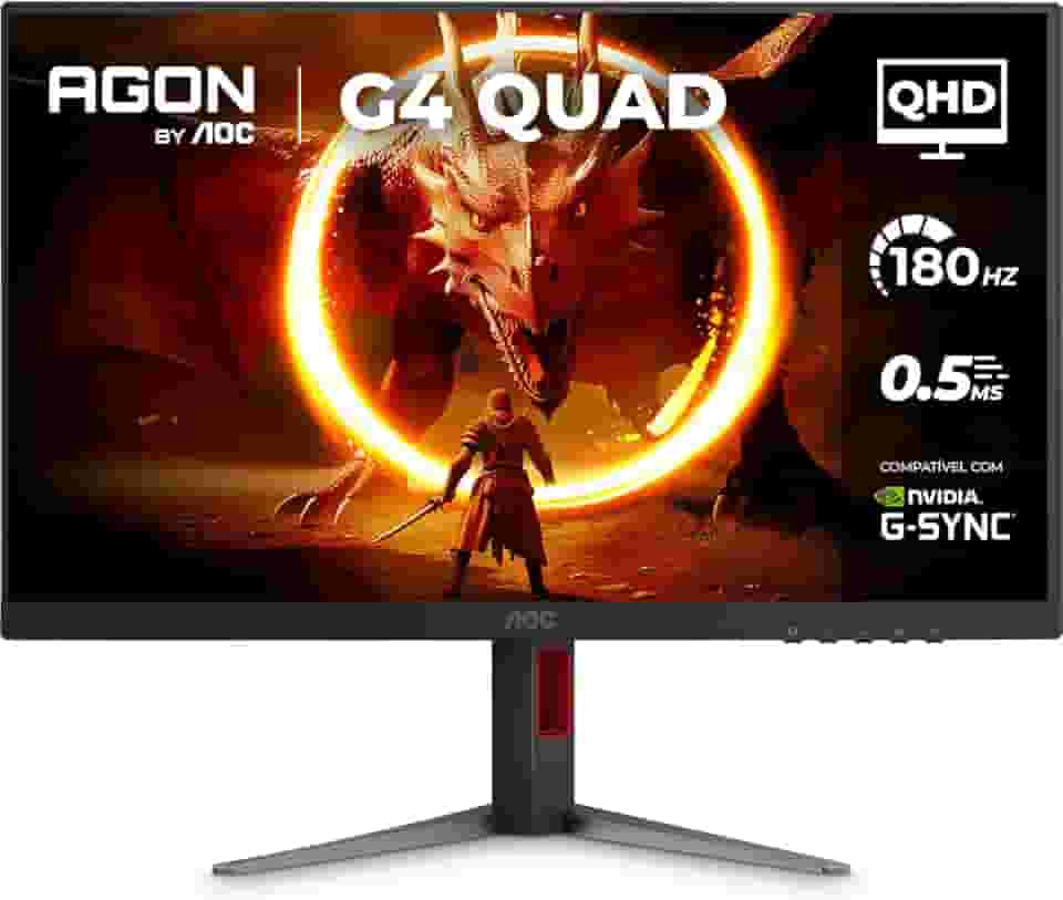 Monitor Gamer AOC AGON QUAD 27' QHD 180Hz 0.5ms IPS HDR10 Base Ajustável Q27G4F