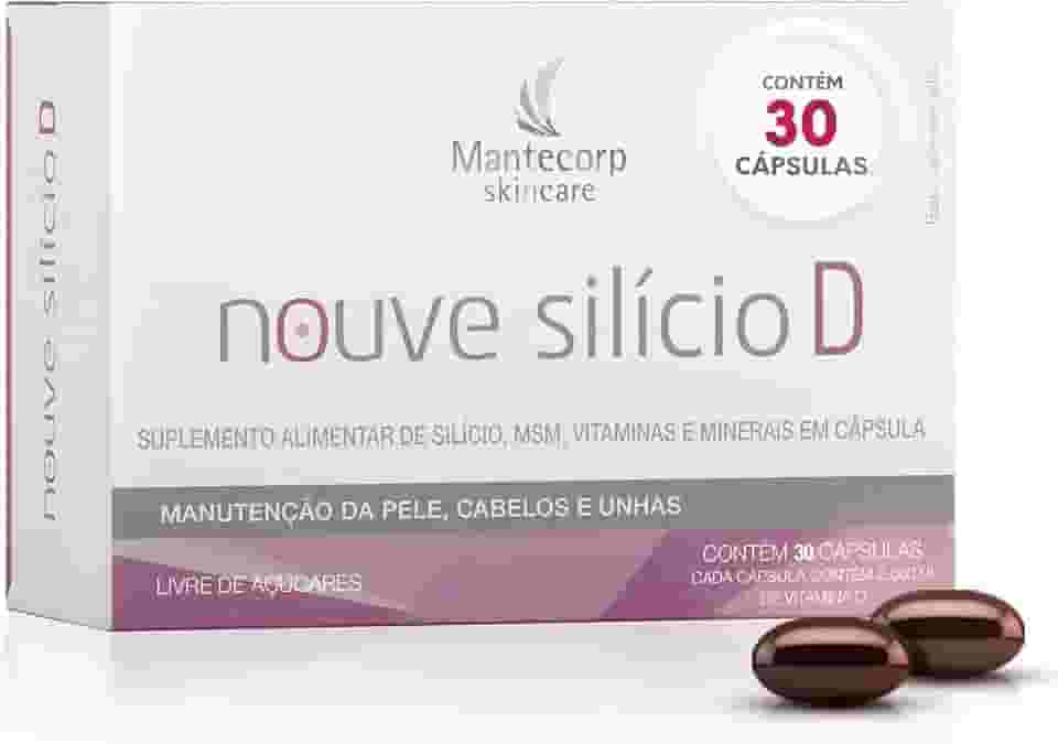 Nouvé Silício D – 30 cápsulas – Suplemento com Silício e Vitamina D – Auxilia na Manutenção da Pele, Unhas e Cabelos – Mantecorp