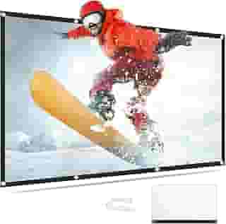 Deptad Tela do Projetor de 150 Polegadas, Tela Telão de Projeção Projetor Portátil, Tela de Exterior Dobrável, Tela de Filme Externa, Telas de Filmes para Home Theater, Cortina de Tela de Projeção