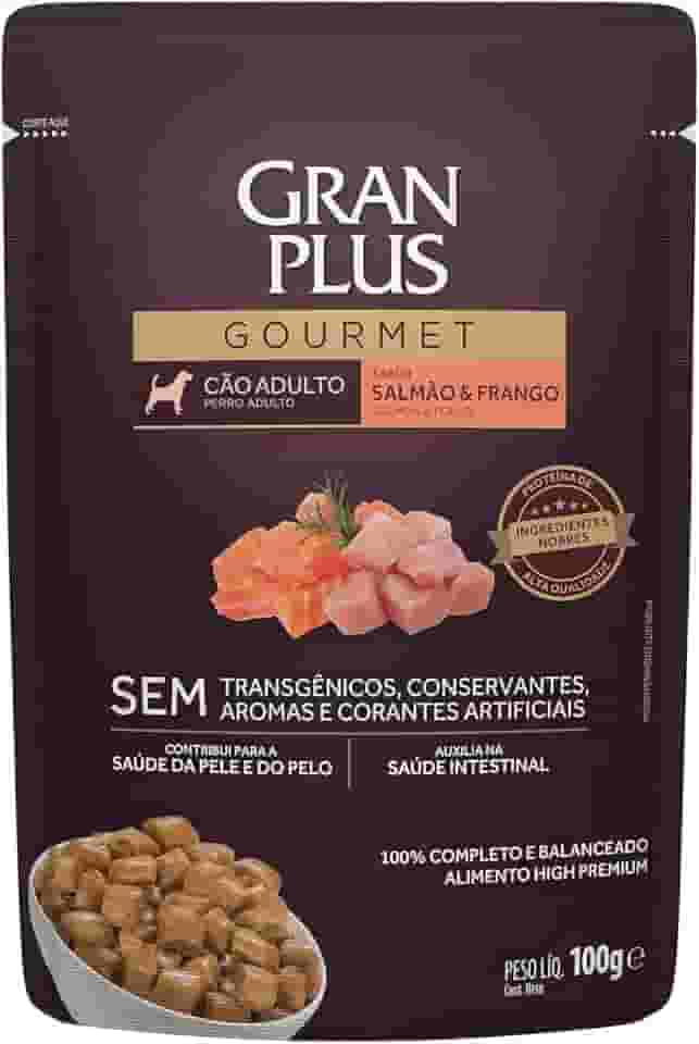 Granplus Ração Úmida Gran Plus Saché Para Cães Adultos Sabor Salmão & Frango 100G