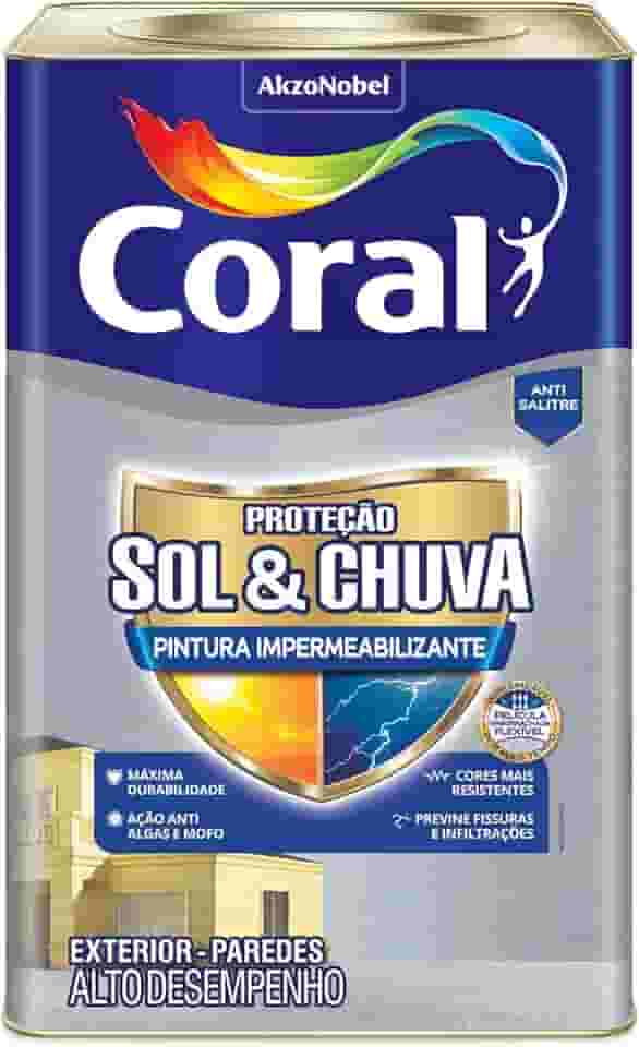 PROTEÇÃO SOL & CHUVA PINTURA IMPERMEABILIZANTE BRANCO 18L - CORAL