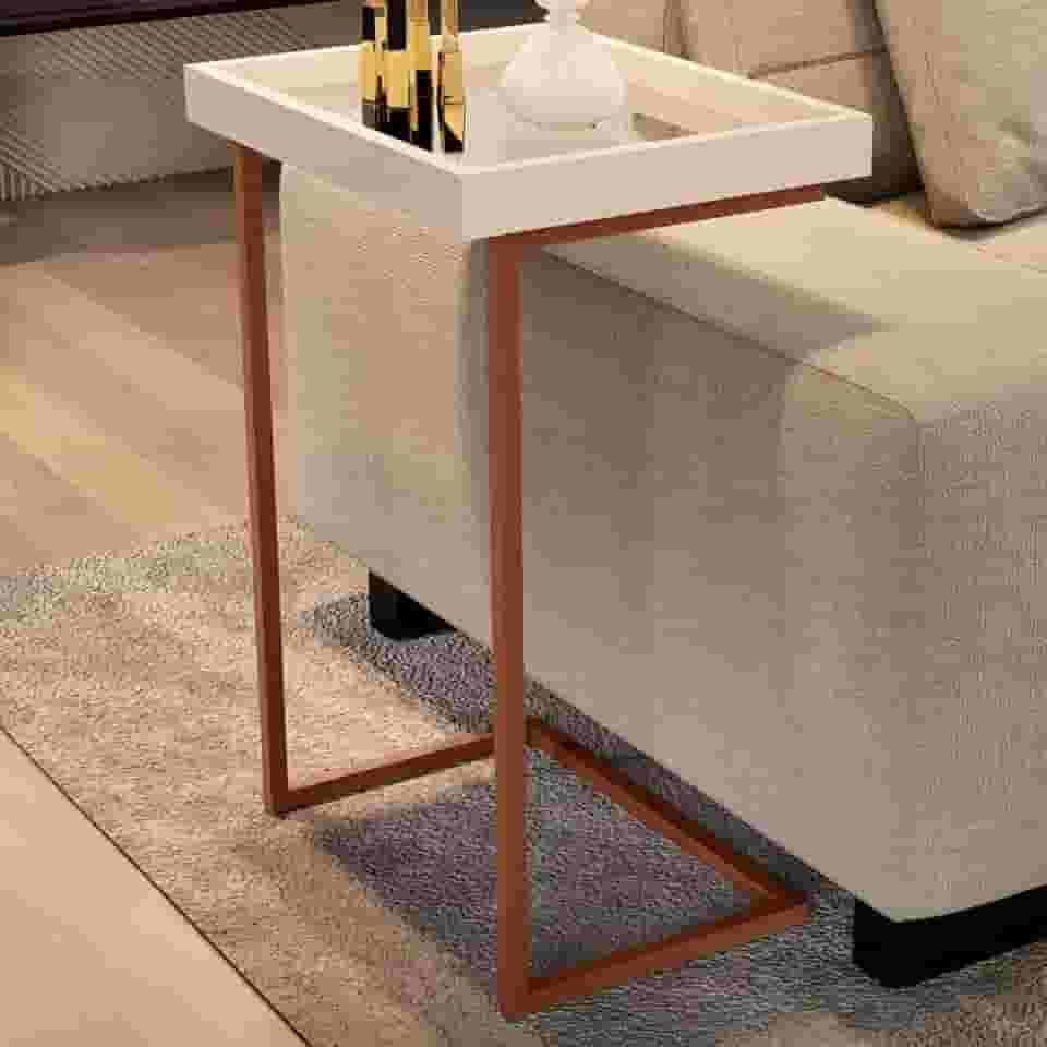 Mesa de Canto Perola/Bronze 4774 - Jb Bechara