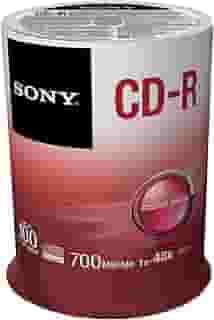 Sony 100CDQ80SP CD-R mídia gravável de dados, pacote com 100