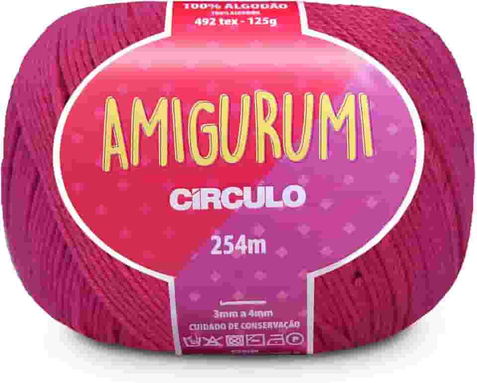 Fio Circulo Amigurumi, 100% Algodão Virgem Brasileiro Mercerizado para Crochê e Tricô, Arte Suave - Fio Esportivo, 125 g, 278 m - Cor 3754 - Rosa Rosa
