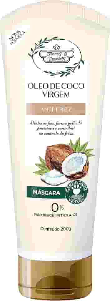 Máscara Óleo de Coco Virgem Anti-Frizz Flores & Vegetais 200g
