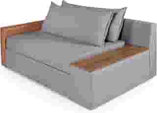 Sofá Cama Panamá Casal 2 Lugares Modern com Baú Lateral Base Madeira Linho - Casa Imperial (GRAFITE)