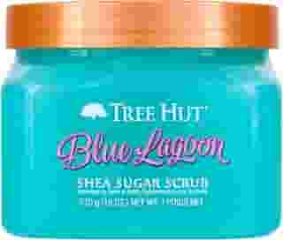 Tree Hut Blue Lagoon Shea Sugar Scrub | Esfoliante corporal que remove a pele seca e morta para uma sensação macia e hidratada | Cuidados nutritivos essenciais para o corpo | 532 ml.