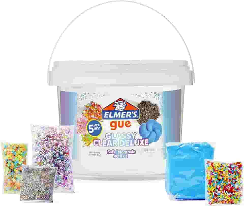 Elmer's Premade Slime 3lb Bucket W/5 Mix-ins-Clear -2137174