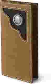 Carteira masculina fina de couro genuíno com dobra dupla - Carteira com bolso frontal com bloqueio de RFID | Carteiras masculinas duráveis com capacidade extra e prontas para presente