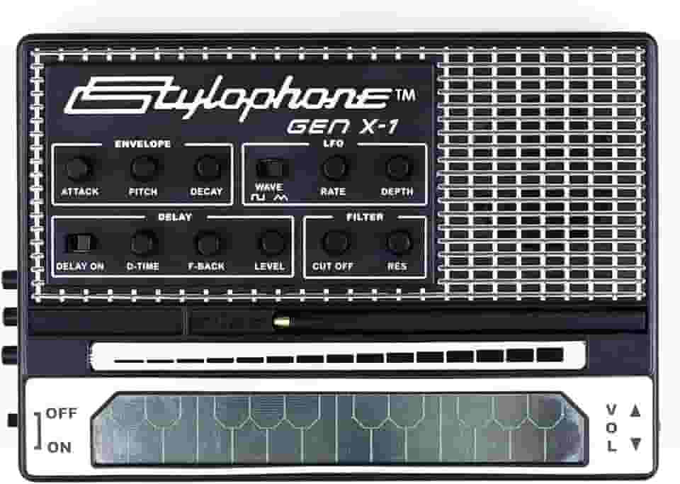 Sintetizador eletrônico Stylophone analógico, portátil, Gen X-1, com alto-falante embutido, instrumento musical sintetizador, teclado sintetizador, instrumento Stylophone