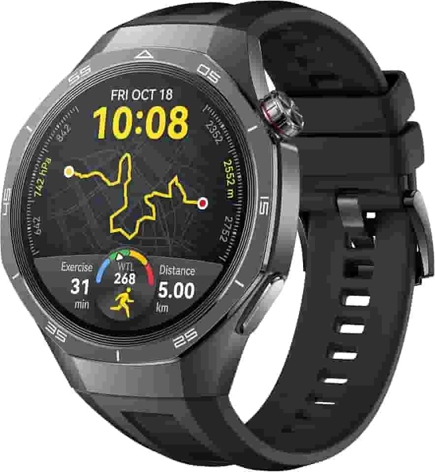 Smartwatch, HUAWEI WATCH GT 5 Pro 46mm, Cerâmica e Titânio, Monitoramento Esportivo Profissional, Mapas de campos de golfe, Até 2 Semanas de Bateria, Compatível com iOS e Android, Preto