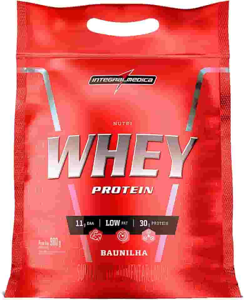 Integralmedica - Hipercalórico - Nutri Whey Protein Baunilha - Pouch 900g - Fonte de Proteínas e Carboidratos - Suplemento Alimentar, Ganho Muscular e Recuperação Pós-Treino - Super Mass Gainer