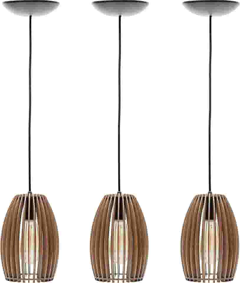 Kit 3 Luminárias Lustre Pendente de Teto Roma P (12x21cm)