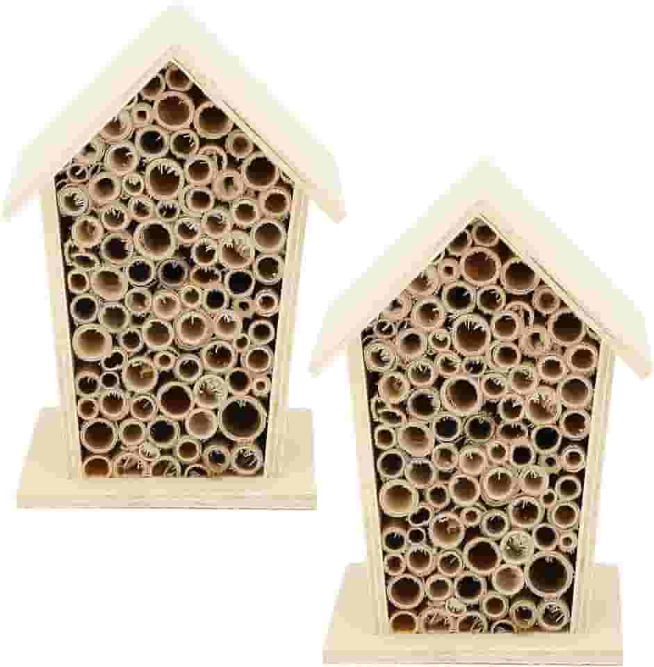 Zhjvihx Bee House, Bee Hotel Safe, Não Tóxico, Fornece um para Abelhas Livre de Produtos Químicos e Durável para Jardins para Parques Ao Ar Livre