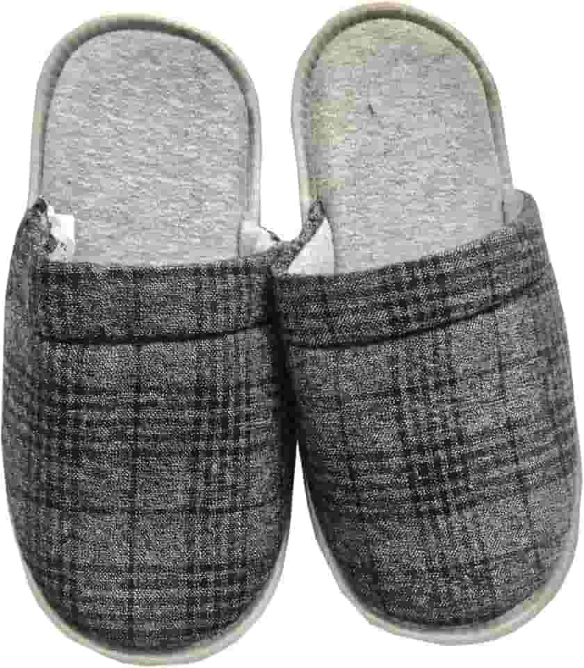 Pantufa chinelo masculino xadrez de algodão solado borracha 39 a 40 ref 19101