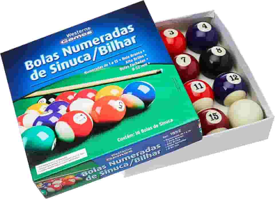 Bolas de sinuca bilhar snooker numeradas 16 peças western