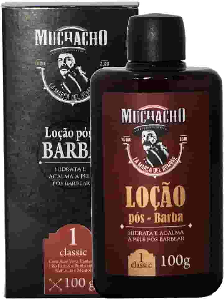 Loção Pos Barba Muchacho Classic - ação suavizante, calmante e hidratante da pele