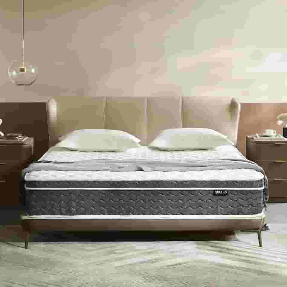 Ablyea King Colchão híbrido de 30,5 cm King - Espuma viscoelástica e molas espirais de bolso individual | Alívio de pressão | Isolamento de movimento, suporte de borda | Certificado CertiPUR-US |