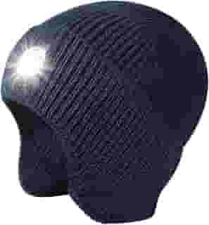 TOUCH TWO Gorro masculino com luz, 5 LEDs tipo C, recarregável, chapéu de inverno para pesca, corrida, ciclismo