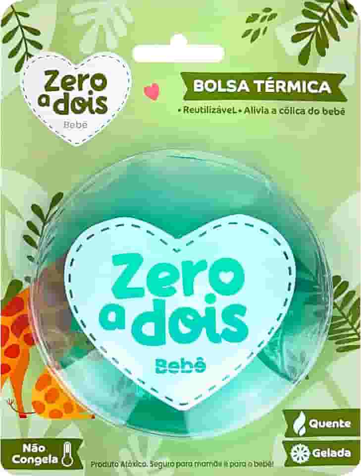Zero a dois, Bolsa Térmica para Bebê, Alivia a cólica, Com blister, Verde
