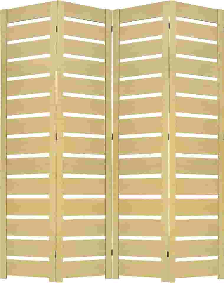 Biombo Slim Divisória de Ambiente Sanfonado MDF Painel Separador (4, Horizontal)