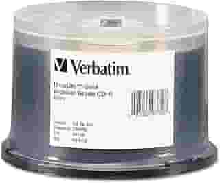 Verbatim Disco Gravável Cd-R Arquival, 700 Mb/80 Min, 52x, Eixo, Dourado, 50/Pacote