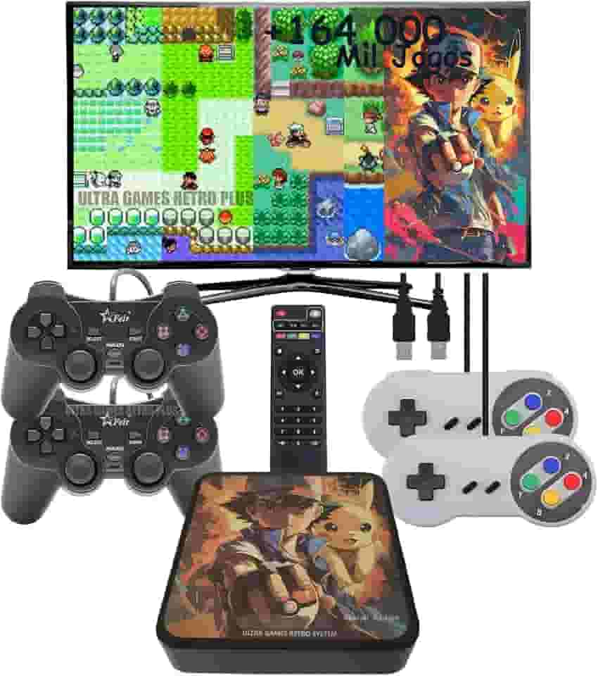 Pokemon Ultra Video Game Retro + 164 Mil jogos + 4 Controles + Atualizado