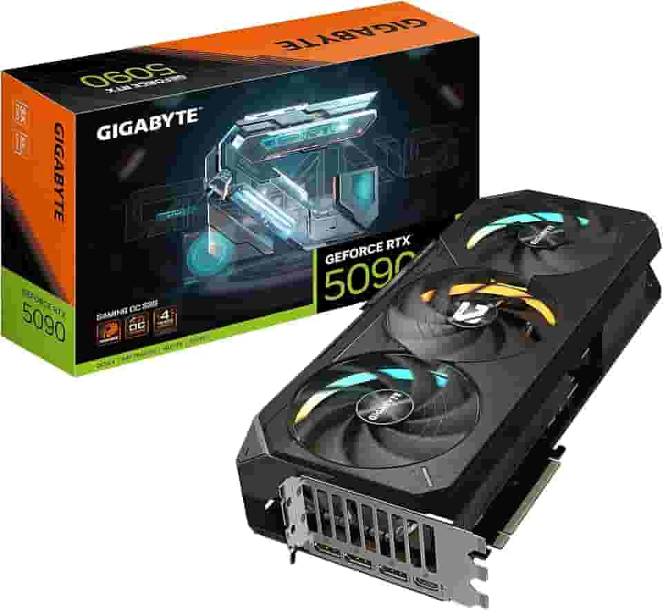 Gigabyte Placa gráfica GeForce RTX 5090 Gaming OC 32G - 32GB GDDR7, 512bit, PCI-E 5.0, 2550MHz Core Clock, 3 x DP 2.1a, 1 x HDMI 2.1b, NVIDIA DLSS 4, GV-N5090GAMING OC-32GD